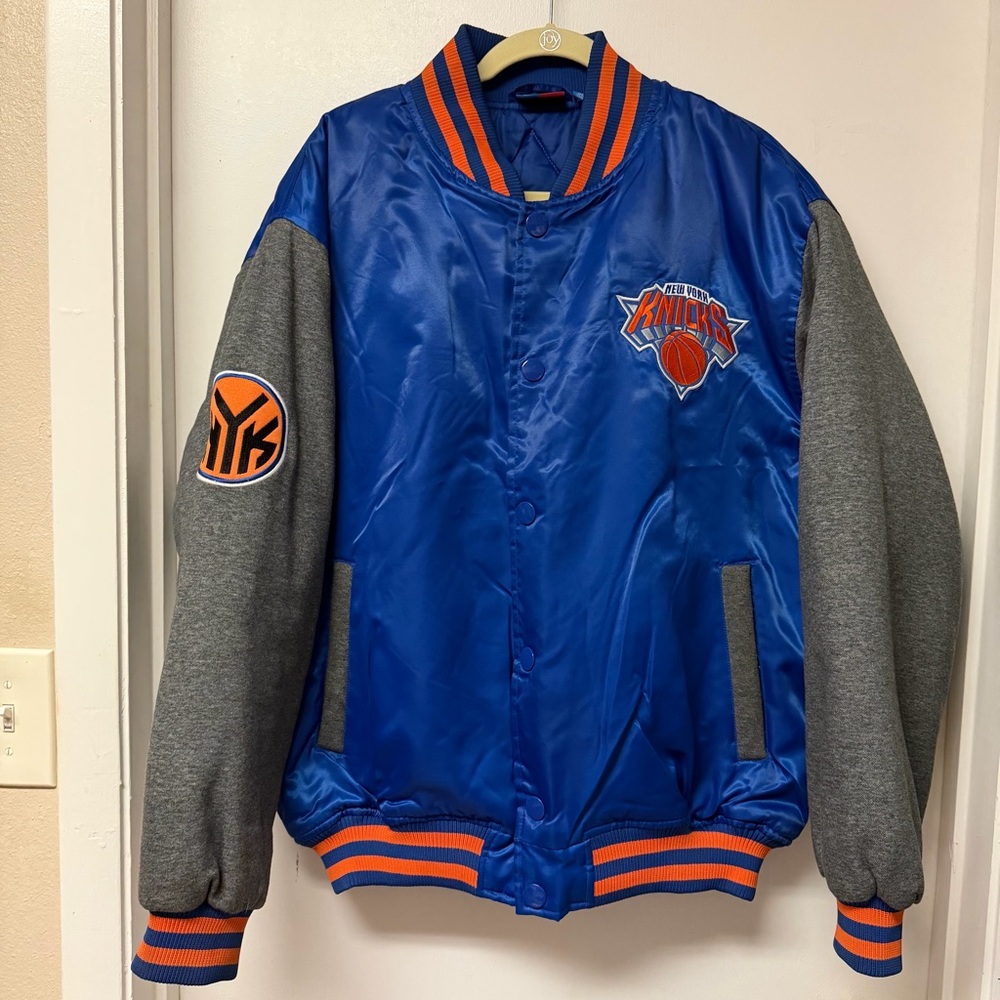 New York Knicks NBA Majestic Men's Snap-Up Jacket